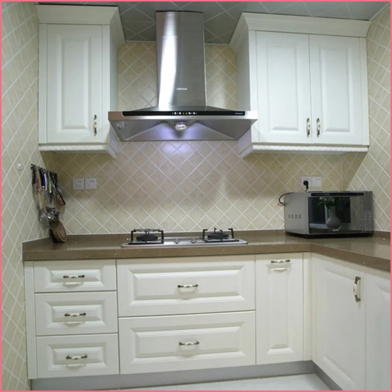 
2018 Customizable white glossy Solid Wood Cheap Kitchen Cabinet 