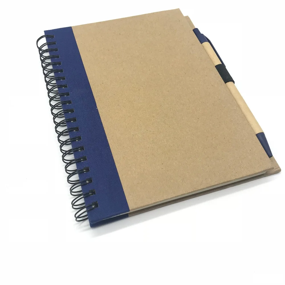 Recycled Kraft cover notebook with pen