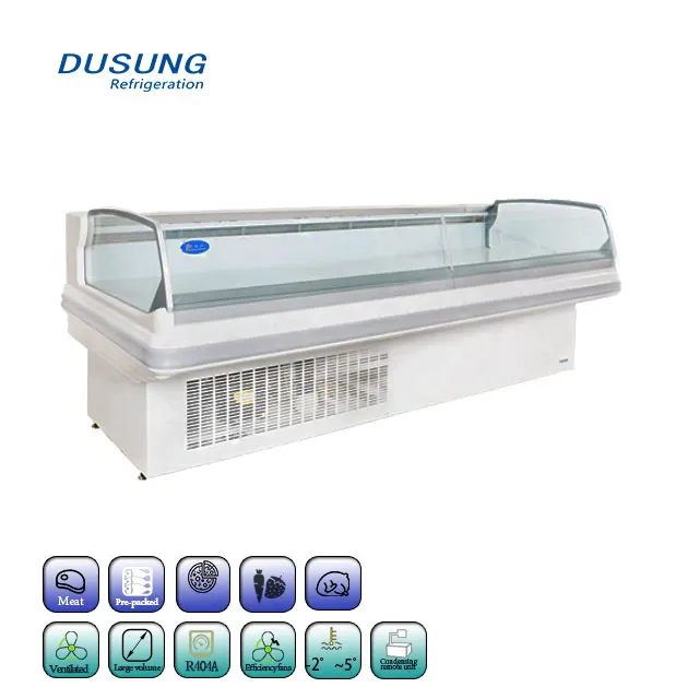 Commercial Refrigeration Equipment Open Fronted Meat  Display Chiller Beer Freezer Battery Refrigerator Meat showcase