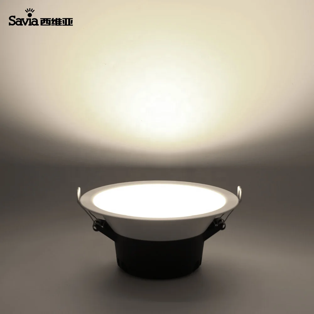 Savia LED SMD 20W aluminum plastic  round 8 inch recessed downlight commercial ceiling embedded light ceiling lamp
