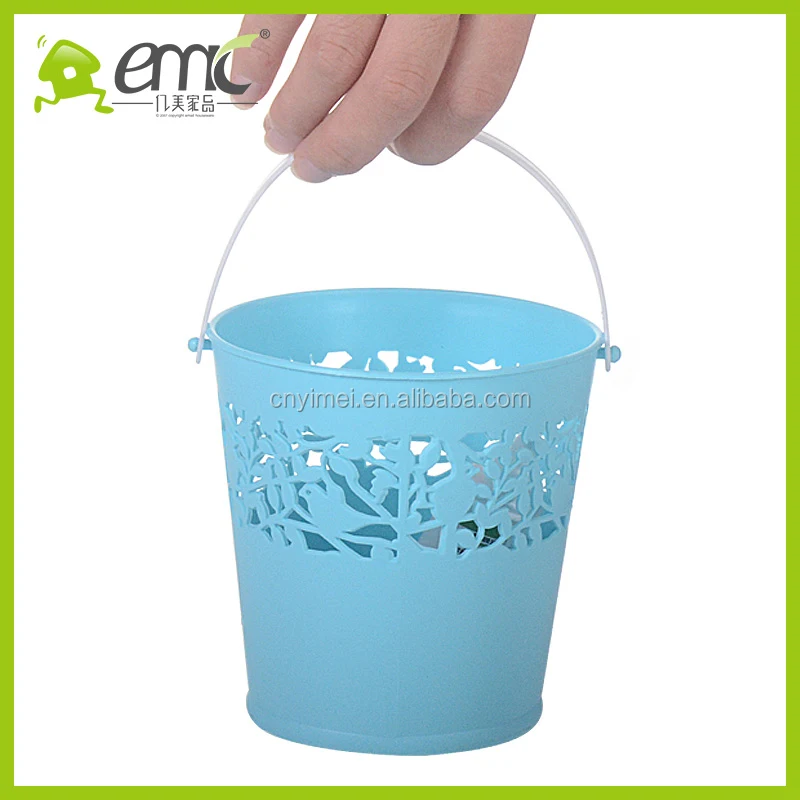 emc Mini plastic round shape bakets, mini round baskets for desktop
