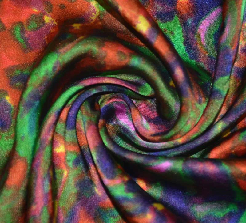 
Высококачественная фабричная 100% чистая натуральная атласная итальянская шелковая ткань с индивидуальным принтом 