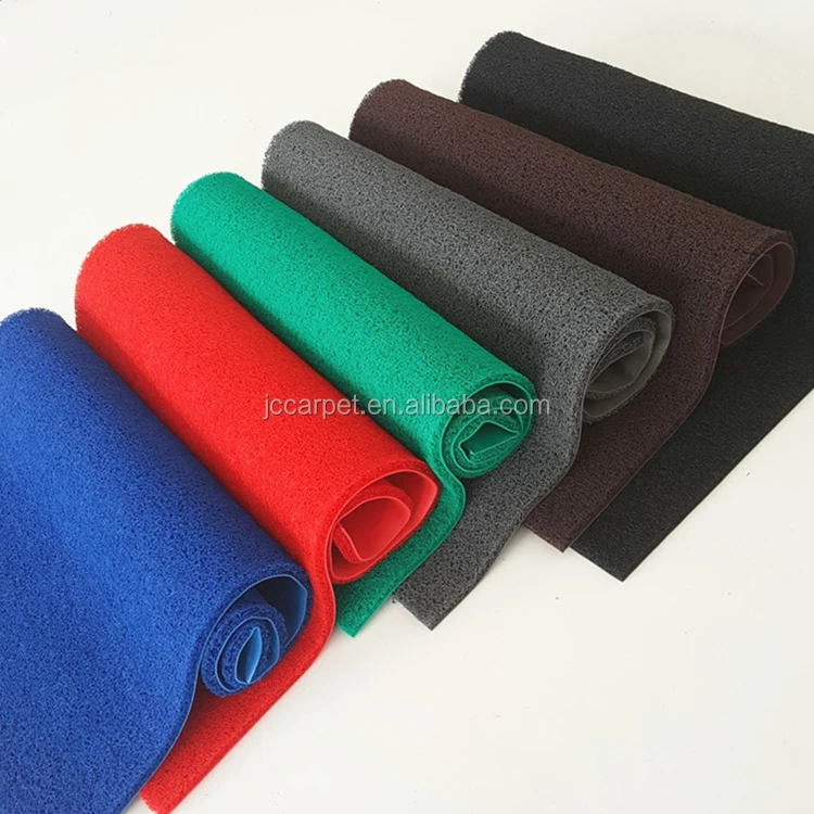 Anti slip plastic flooring carpet pvc coil mats rolls needle punch carpet foam floor mats spaghetti mats looped carpet