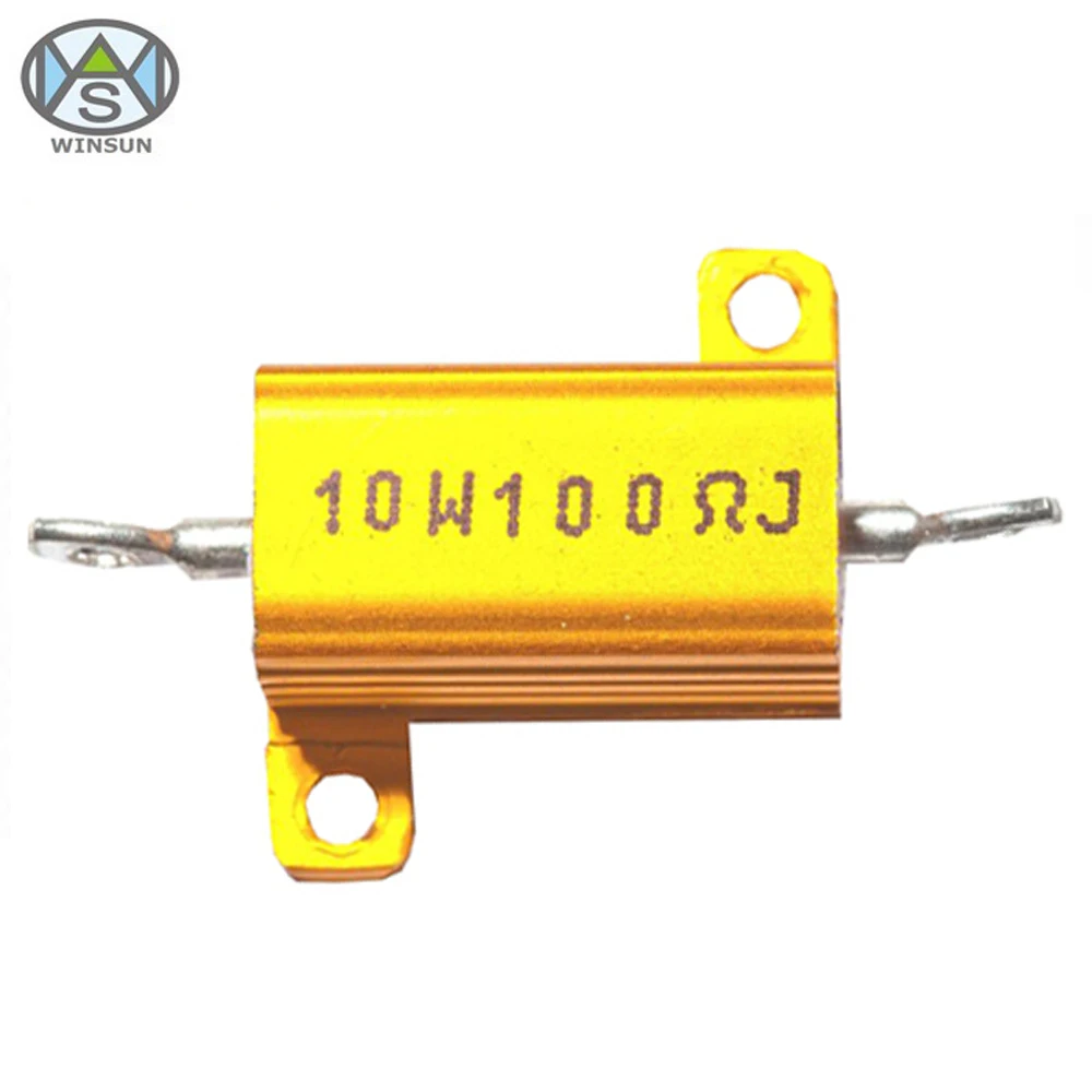 5W-500W Gold Aluminum Housed Wirewound Power Resistor