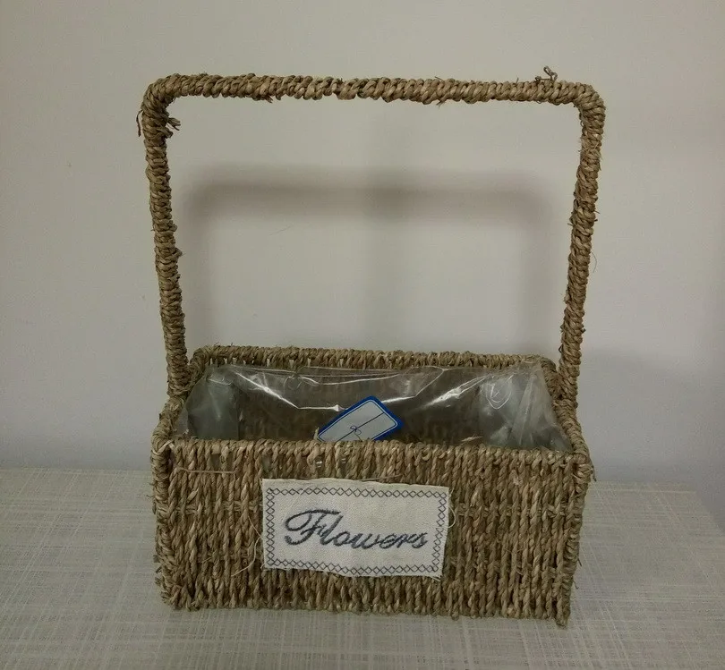 straw flower pot basket,3pcs/set