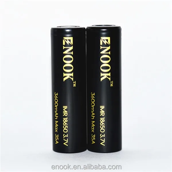 Shenzhen Enook High discharge rate  3600mAh Max 35A 18650 rechargeable battery 3.7V