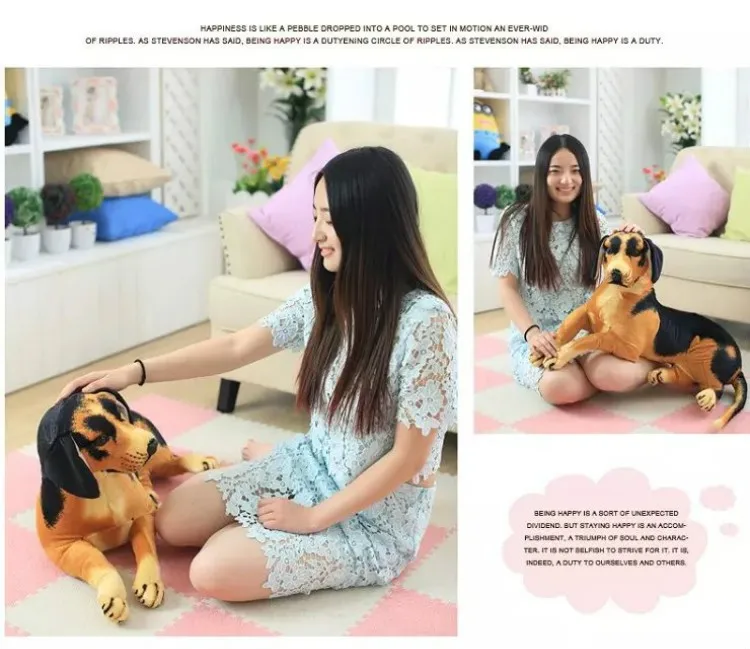cute soft cuddly large realistic dog stuffed animals plush toy for sale