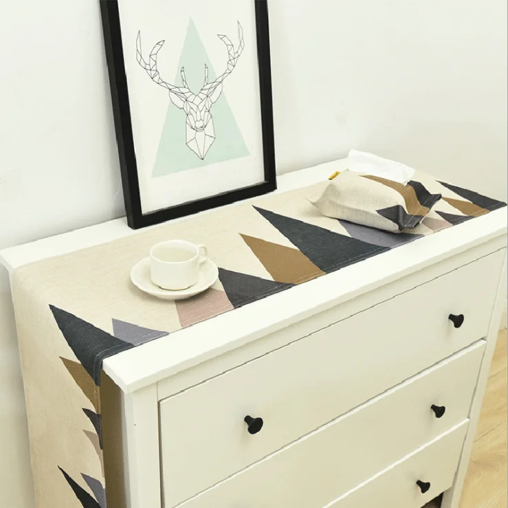 Wholesale decoration table runner digital printing linen table runner