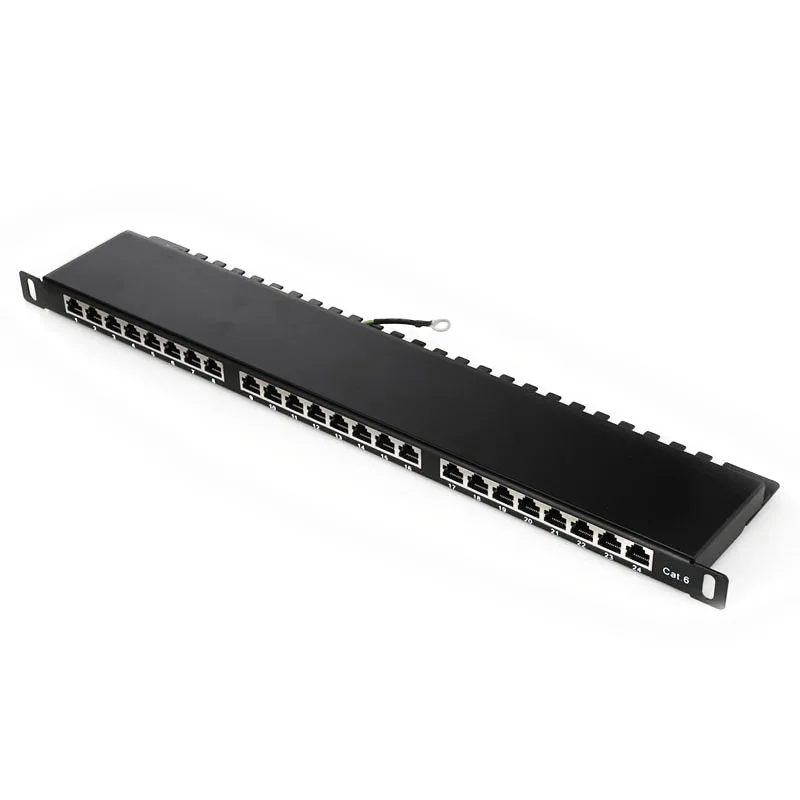 CAT5E CAT6 FTP 24 ports patch panel 0.5U with led