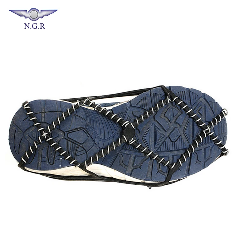 Winter outdoor safety shoes anti-slip rubber snow ice grippers