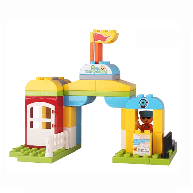 Big Building Block Set Toddler Educational Toy Classic Large Size Building Block Bricks Fun Shapes Compatible Bulk Brick Set