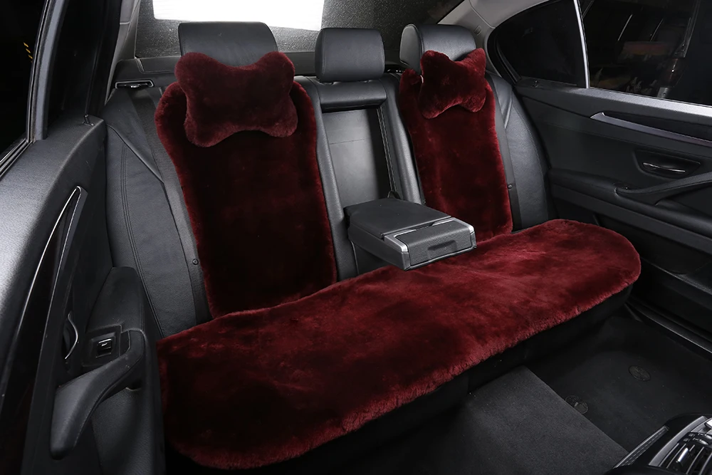Universal Car Seat Cover Leather for Auto Sheepskin Accessories