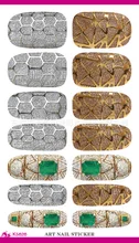 The new second-generation version of the trend of makeup water shift golden jewel fantasy nail polish nail stickers FreeK5626