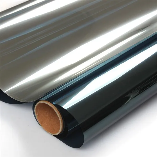 1.52*30M Roll Size Glass Building Mirror Film Heat Reject Protection Film Metal Silver Black 5% Vlt Reflective Paper