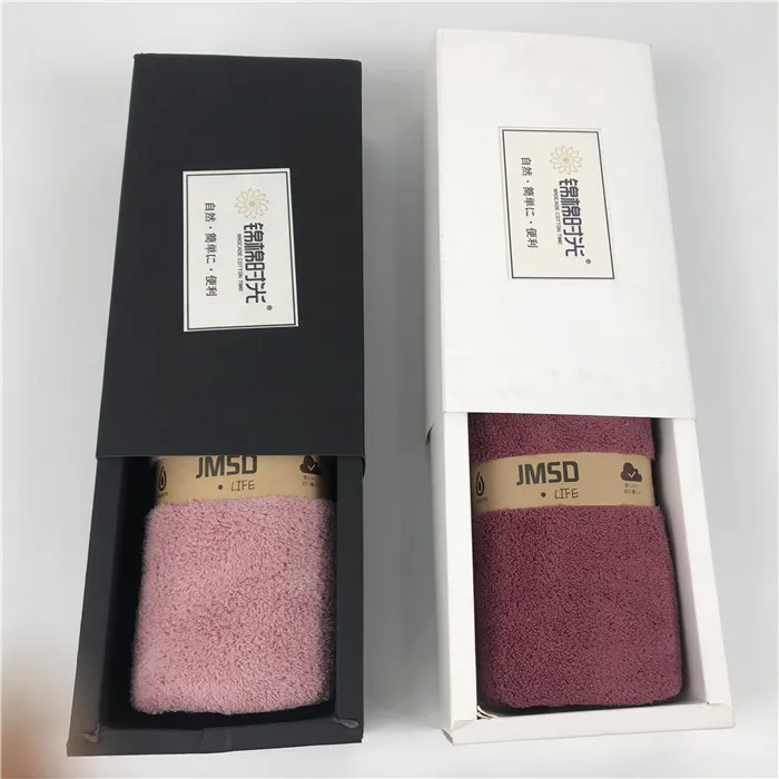 
Hot sale promotional coral fleece face and bath towel set towel box gift 