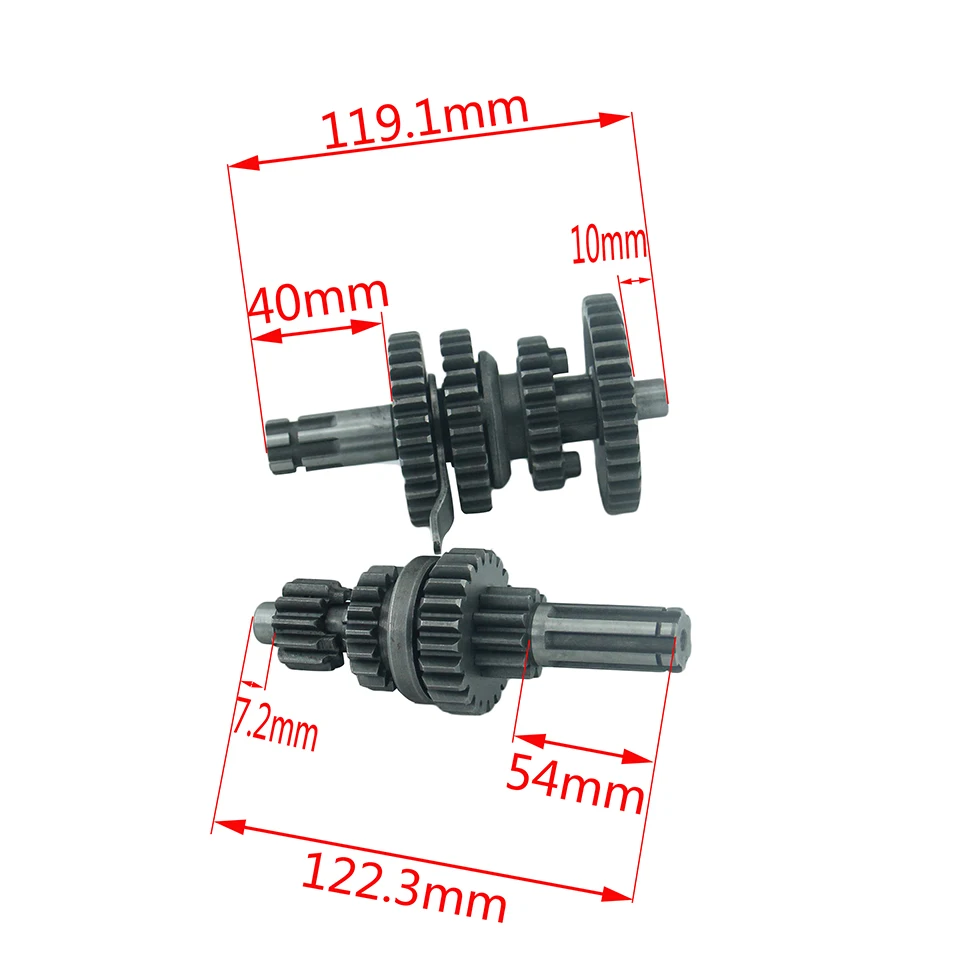 3 передняя + задняя передача, основная коробка передач, основная коробка передач, задний вал для горизонтального двигателя ATV 110cc