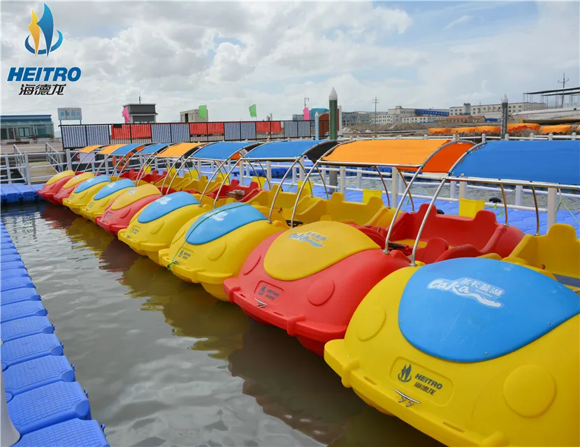 Beach park popular car boat PE water bike pedal/electric boats for sale