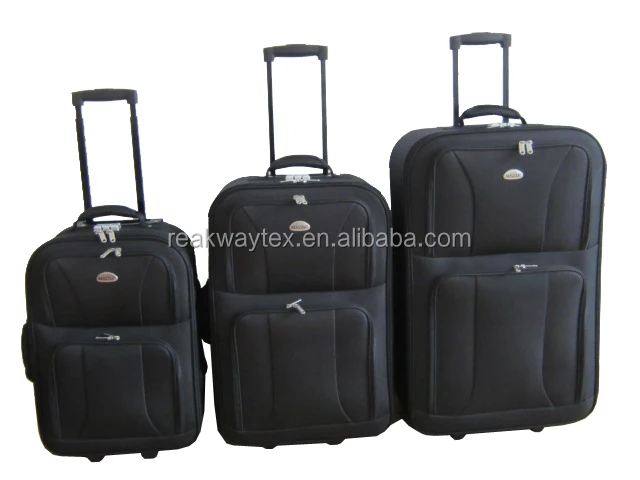 China Luggage Factory Supply Cheap Promotional 3pcs Eva Trolley Luggage Suitcase Sets