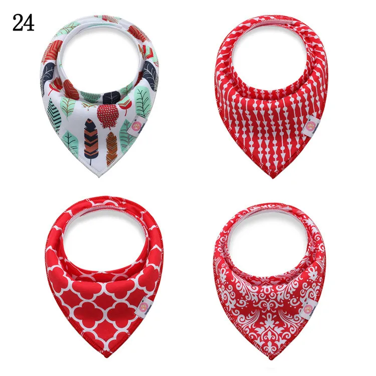 
Ratex Supply 4-Pack Teething Bib Stay-dry Infant Bibs Baby Cotton Bib 