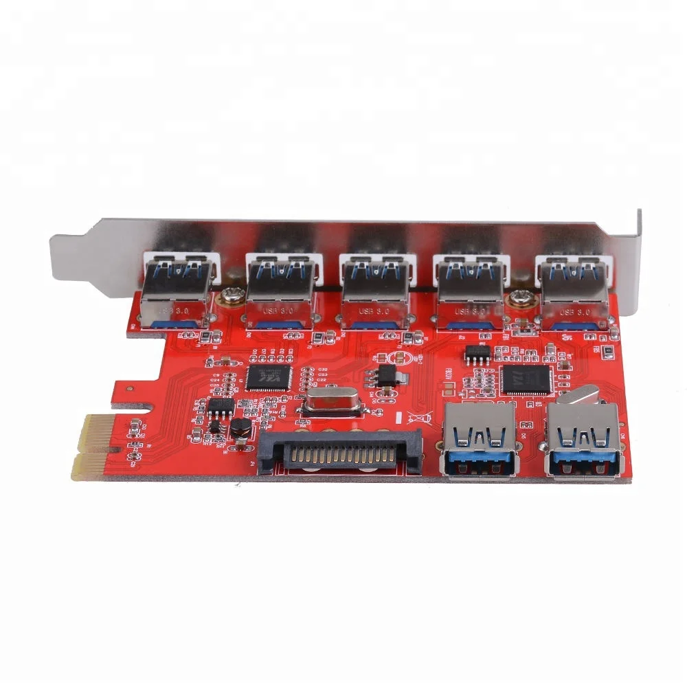 Panto 7 Port 5Gbps USB 3.0 2 Internal PCI-e PCI Express Expansion Card for Desktop