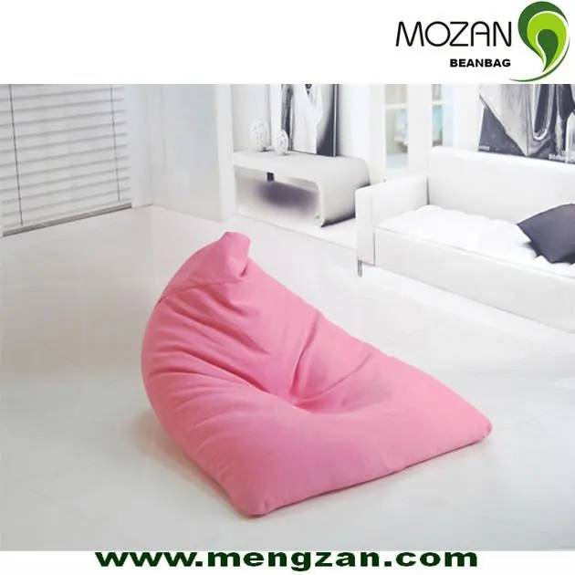 triangle shape modern floor chairs with back support mozan bean bag