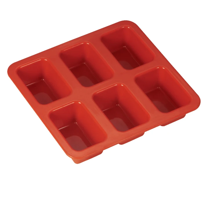 6pcs rectangle silicone cake mold soap silicone mold baking set