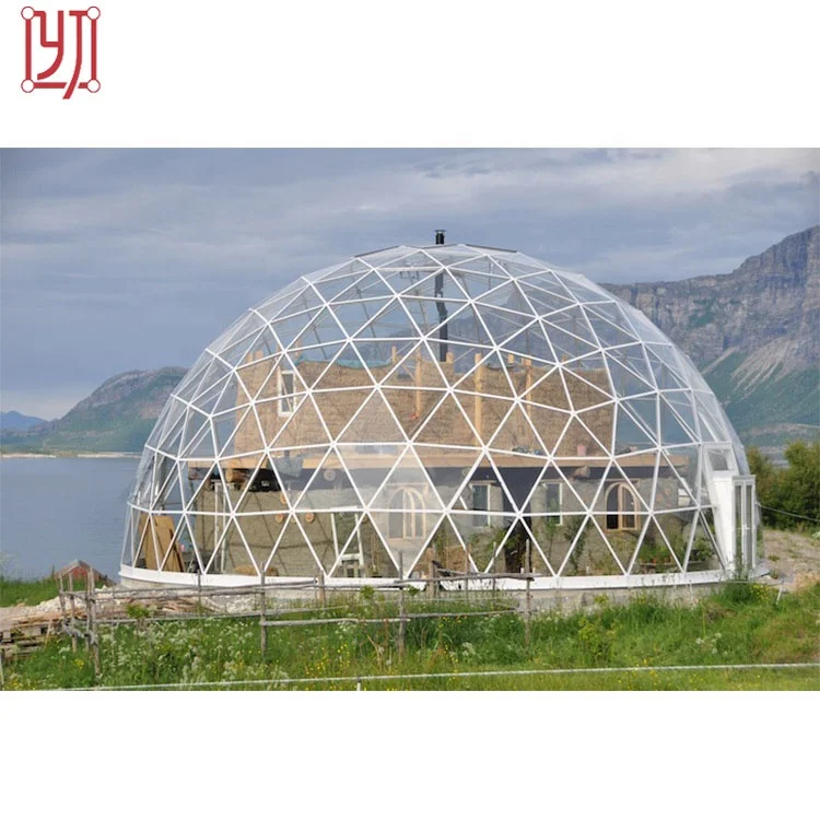 Waterproof and fireproof clear geodesic dome tent for outdoor events