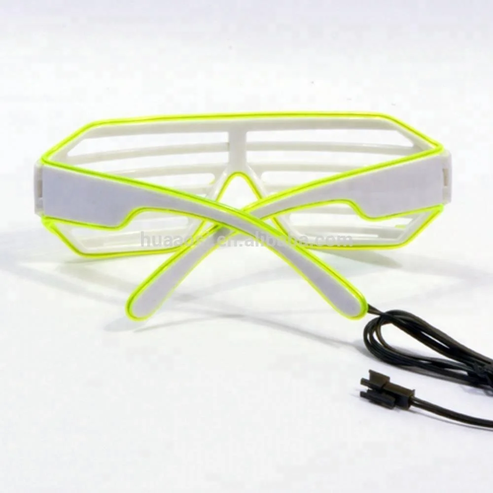 Rave party el neon glasses /led sunglasses From EL wire glasses manufacturer