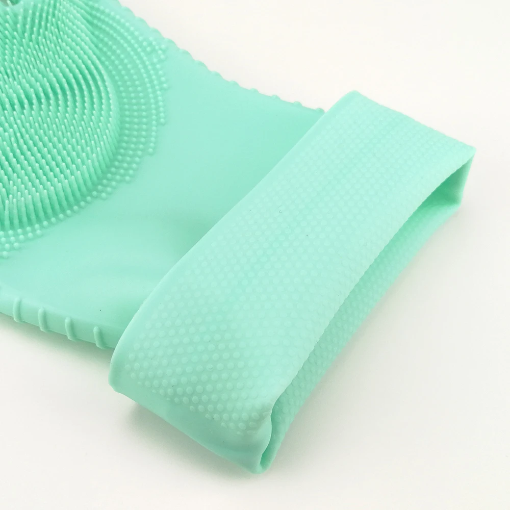 Household Silicone Cleaning Gloves Brush- KItchen Dishwashing Hand Scrubber Gloves