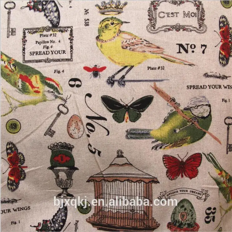 
organic Linen cotton upholstery decoration fabric for table 