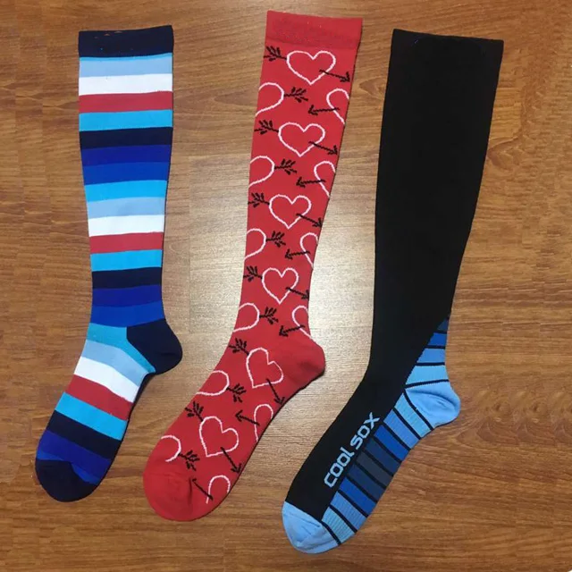 
Custom Running Sports Knee High compression Sock colorful Compression Socks 