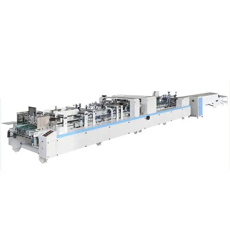 ZH-780 4 6 Corner Lock Bottom Straight Line With Pre-fold Function Folding Gluing Machine
