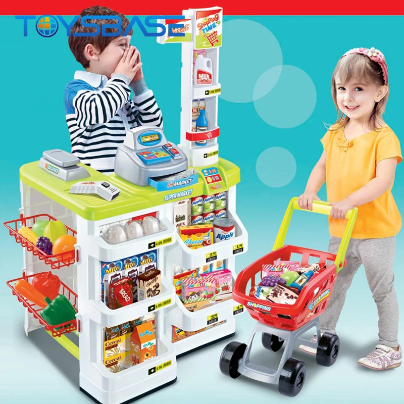 Supermarket Cashier Desk Shopping Trolley Child Toy Game (60424466906)