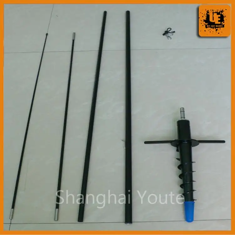 Outdoor advertising table flag pole wooden sign holder