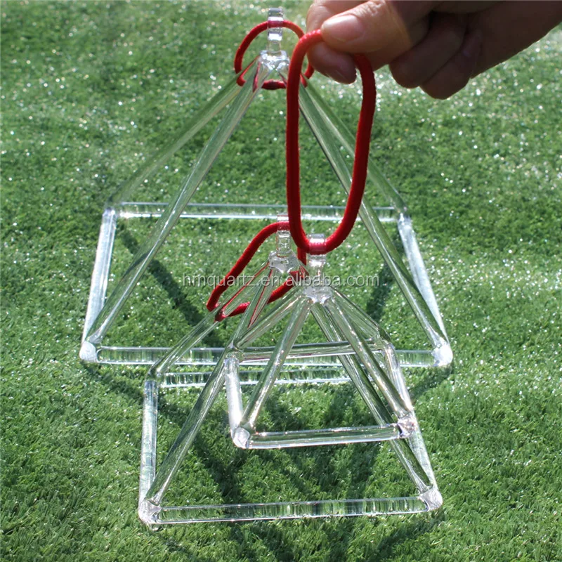 Natural Quartz Crystal Clear Singing Pyramids For Sound Therapy