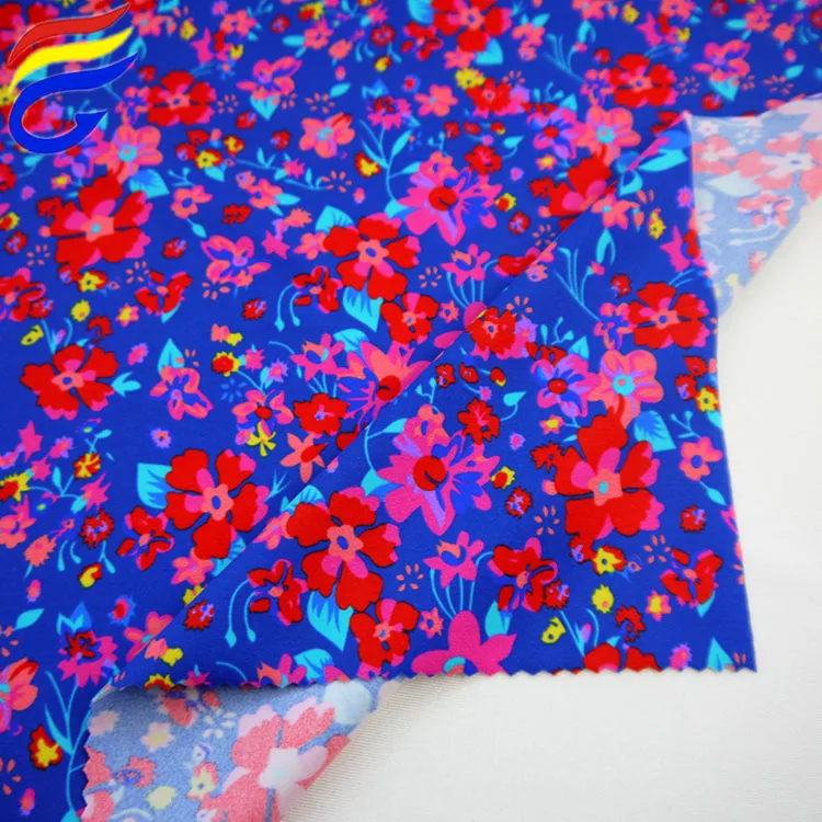 Hot sale digital printed nylon lycra jersey knit fabric flower