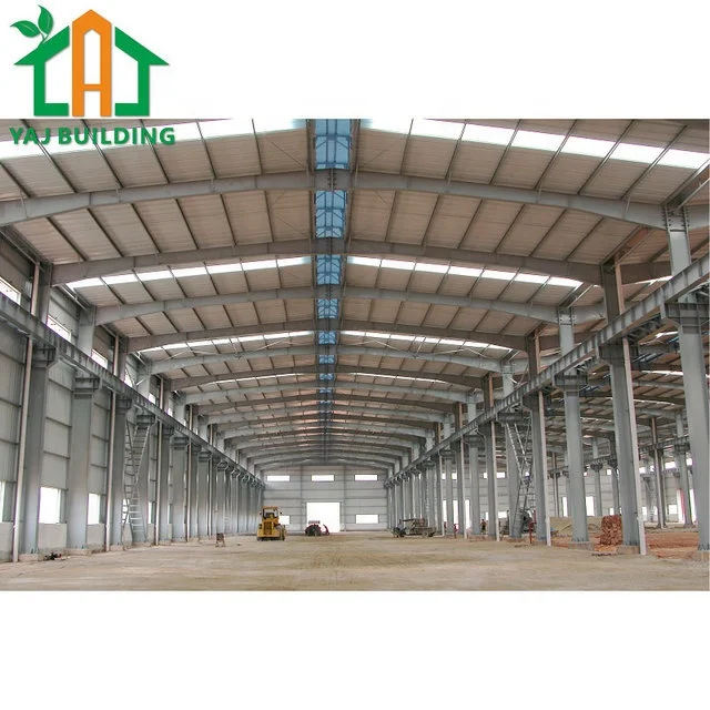 Large span structural steel fabrication building for warehouse