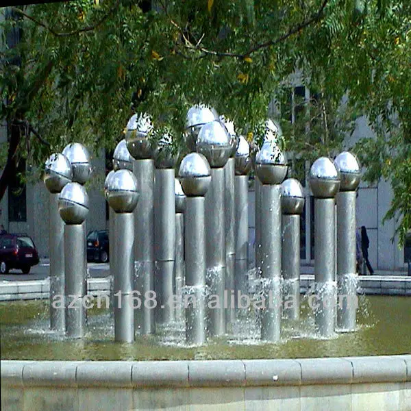 Modern Art Stainless Steel Statue Sculpture Water Fountain For Hotel Lobby And Outdoor Decoration