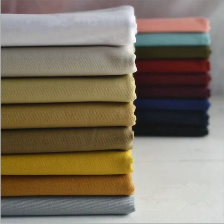 Breathable and Comfortable 100% Cotton Dyed Twill Fabric for garment pant home textiles 21x21 108x58 china factory supplier