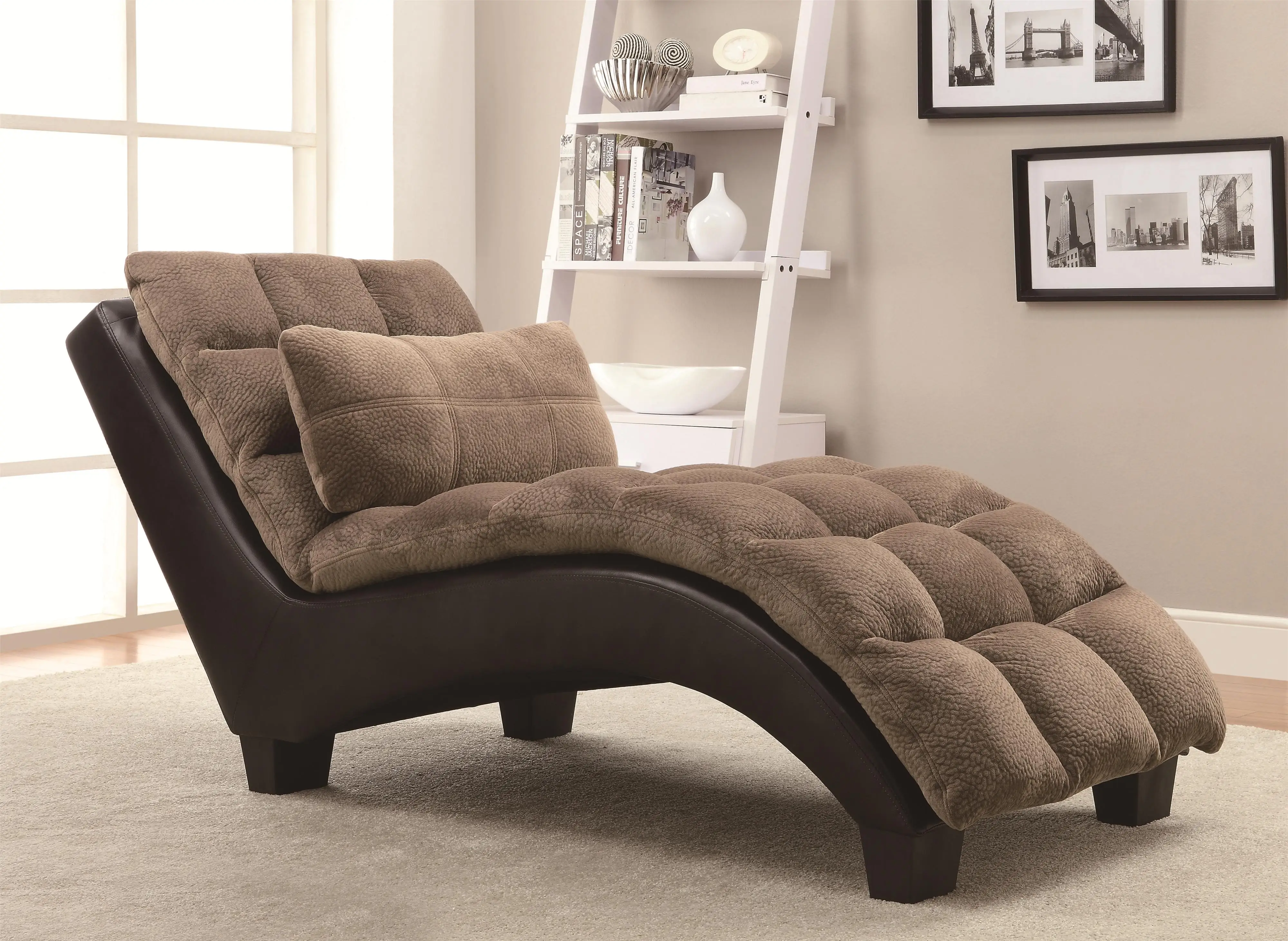 Frank Furniture French Style Chaise Design Wooden Base Soft Upholstery Couvre Chaise  Lazy Chaise Lounge