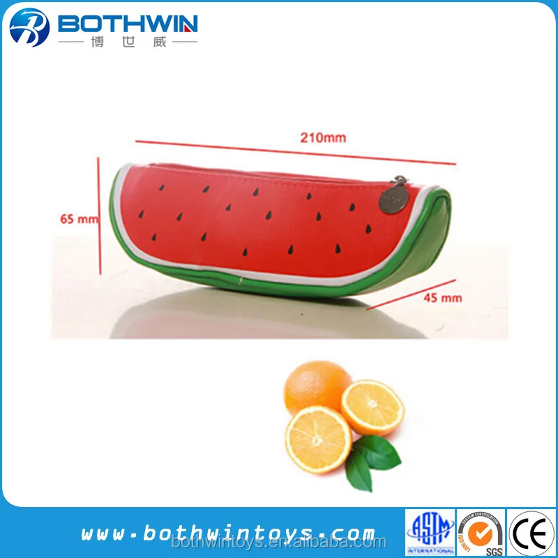 
Customized anime fruit style plush kiwi food pencil case 