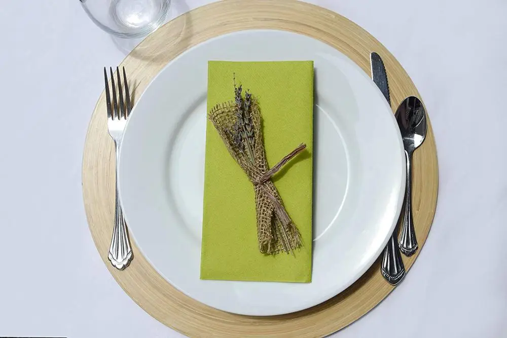 Top Quality Airlaid Mint Green Paper Napkins Table Paper Napkin Bands