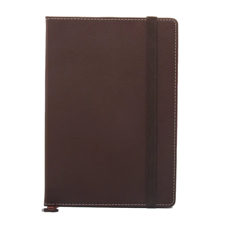 Business Notebook Office Leather Notepad PU Elastic Bandage Color Edge Diary Book Commercial Agenda Journal School Office Supply
