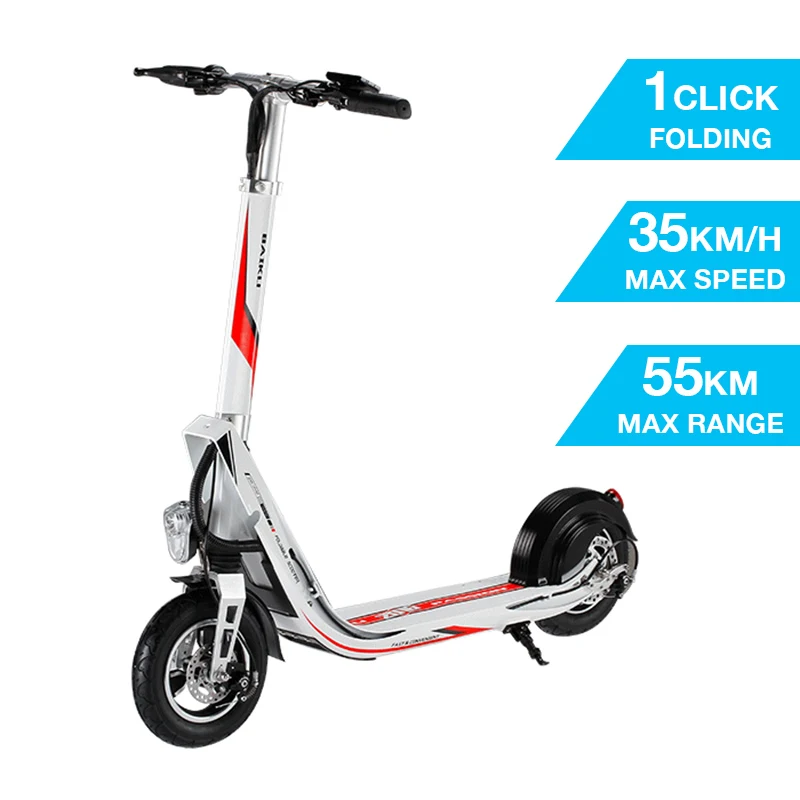 2 Wheel Lithium Battery Folding Electric Scooter With Seat