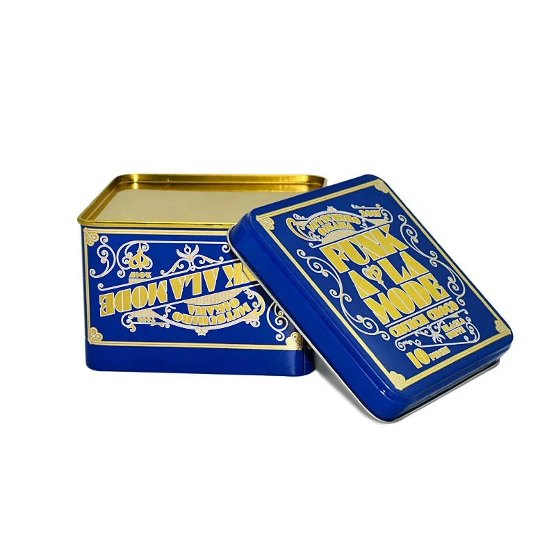 Оптовые квадратные банки cmyk печатание творога печенья олова банка