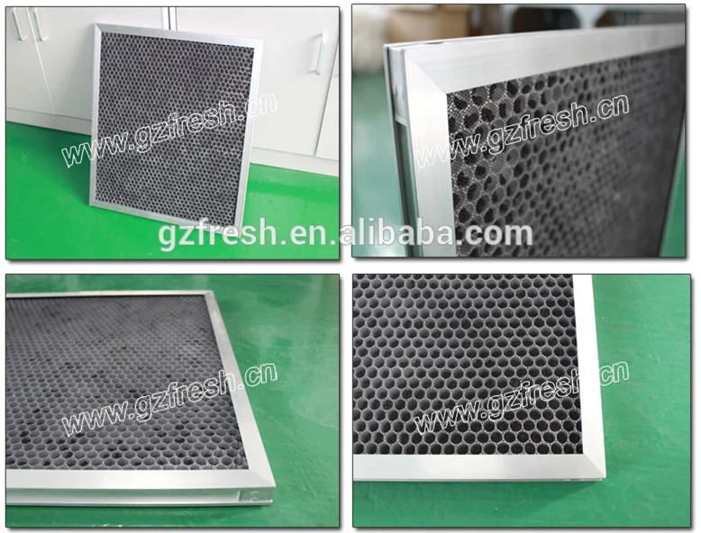Honeycomb Activated carbon air filter with Aluminum alloy frame carbon active filter