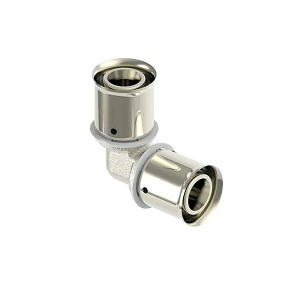 Afulise Brass male female pex brass fittings Two Ways Nickle Plated Brass Pex Pipe Fittings