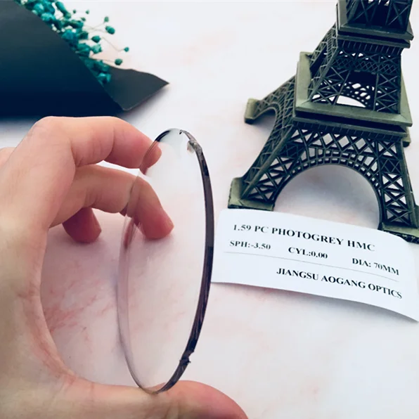 1.59 polycarbonate photo gray optical lens pc photochromic lenses for glasses
