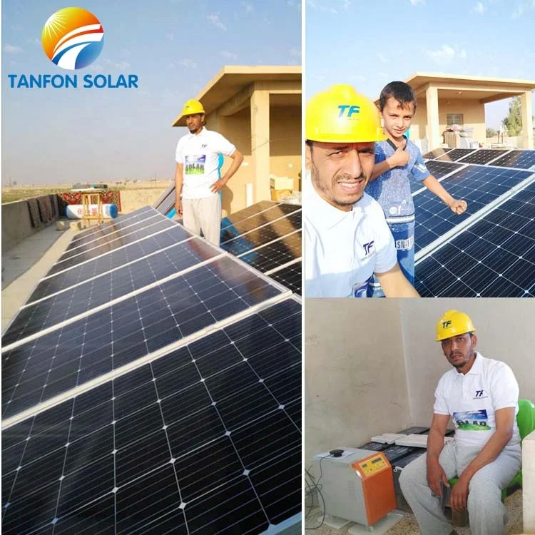 special design kit solar power system panel 5kw 1kw 2kw 3kw 4kw 5kw solar power system home kit(on grid can working in Africa market)