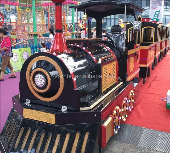 2017 Jinbo низкая цена аттракцион туристический Электрический бесследный поезд для продажи